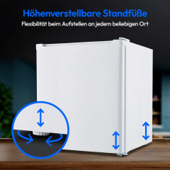 MEDION® LIFE Mini-Kühlschrank MD 37724 Weiss, 41 L Nutzinhalt, manuelle Temperatureinstellung, Geräuschpegel ca. 39 dB, eingelassener Türgriff