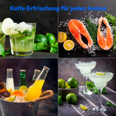 MEDION® LIFE Nugget Eiswürfelbereiter MD 11960, 2 L Wassertank, schnelle Zubereitungszeit, Elektronisches Bedienfeld und LED Display, Herausnehmbarer Eiswürfelkorb, Selbstreinigung