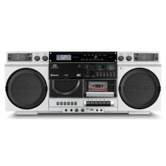 Medion LIFE® P66538 Retro-Boombox silber