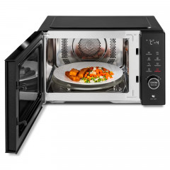 MEDION® LIFE 3 in 1 Mikrowelle MD12031, 900 Watt Mikrowellenleistung, 1000 Watt Grillleistung, 1680 Watt Heißluftfunktion, Sensor-Touch-Türöffnung, 11 Automatikprogramme, 23 L Kapazität, 5 Leistungsstufen, digitaler 95 min. Timer, Auftaufunktion