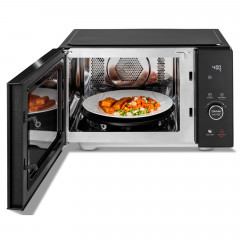 MEDION® LIFE 4 in 1 Mikrowelle MD12041, 900 Watt Mikrowellenleistung, 1100 W Obergrillleistung, 500 W Untergrilleistung, 2100 W Heißluftfunktion, 2 Heizelemente, Sensor-Touch-Türöffnung, 11 Automatikprogramme, 25 L Kapazität, 10 Leistungsstufen