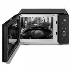 MEDION® LIFE 4 in 1 Mikrowelle MD12041, 900 Watt Mikrowellenleistung, 1100 W Obergrillleistung, 500 W Untergrilleistung, 2100 W Heißluftfunktion, 2 Heizelemente, Sensor-Touch-Türöffnung, 11 Automatikprogramme, 25 L Kapazität, 10 Leistungsstufen