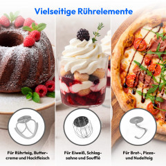 MEDION® LIFE Digitale Küchenmaschine MD12600 schwarz, 800 W Gleichstrommotor, Optimierte Leistungssteuerung, Ultraleise, Digitales Sensor-Touch-Display, 4,6 L Edelstahlschüssel, Inkl. Fleischwolf