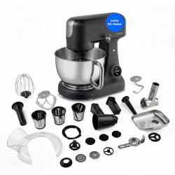 MEDION® LIFE Digitale Küchenmaschine MD12600 schwarz, 800 W Gleichstrommotor, Optimierte Leistungssteuerung, Ultraleise, Digitales Sensor-Touch-Display, 4,6 L Edelstahlschüssel, Inkl. Fleischwolf