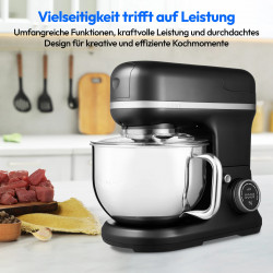 MEDION® LIFE® 4-in-1 Digitale Küchenmaschine MD18440, 1.200 W, 8 Geschwindigkeitsstufen, Digitales Sensor-Touch-Display, umfangreiches Zubehör MEDION® LIFE® 4-in-1 Digitale Küchenmaschine MD18440, 1.200 W, 8 Geschwindigkeitsstufen, Digitales Sensor-Touch-Display, umfangreiches Zubehör