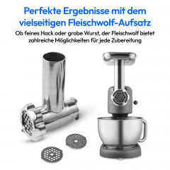 MEDION MD 12600 Küchenmaschine titan (Rührschüsselkapazität: 4,6 l, 800 Watt)