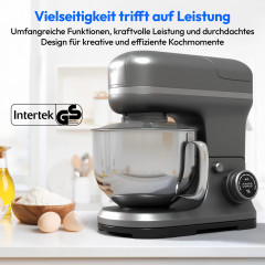 MEDION® LIFE 3-in-1 Digitale Küchenmaschine MD18430, 1.200 W, 8 Geschwindigkeitsstufen, Digitales Sensor-Touch-Display, umfangreiches Zubehör