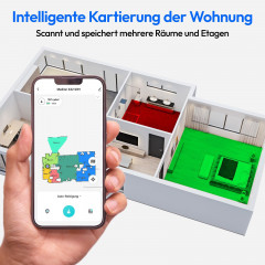 Medion MD120431 X42 SW+ Saug-Wischroboter mit Lasernavigation und Absaugstation