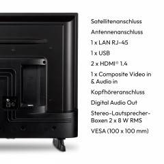 MEDION MD 843100 Fernseher (Flat, 43 Zoll / 108 cm, Full-HD, SMART TV)