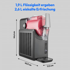MEDION® LIFE Slush-Eismaschine MD12090, 2,6 L Slush-Eis Kapazität, Härtegradkontrolle, 5 Modi, 30–60 Minuten Zubereitungszeit², Abnehmbarer Tank