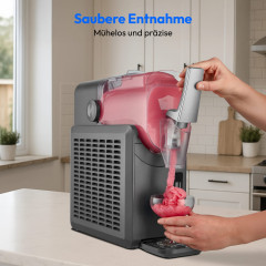 MEDION® LIFE Slush-Eismaschine MD12090, 2,6 L Slush-Eis Kapazität, Härtegradkontrolle, 5 Modi, 30–60 Minuten Zubereitungszeit², Abnehmbarer Tank