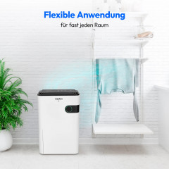 MEDION® Smarter Luftentfeuchter DH30S (MD12044), Steuerung per App, Leistung max. 280W, Volumen Wassertank ca. 5L, 2 Geschwindigkeitsstufen, Touch-Bedienung