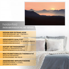 HEIDENFELD HF-HP105 Strand3 | Infrarotheizung (1000 Watt, Raumgröße: 25 m²)