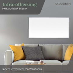 HEIDENFELD HF-HP106-3 | Infrarotheizung (600 Watt, Raumgröße: 16 m²)