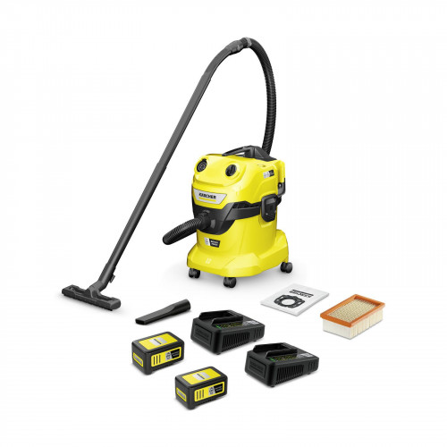 KÄRCHER WD 4-18 Dual Battery Set Nass-/Trockensauger, Gelb