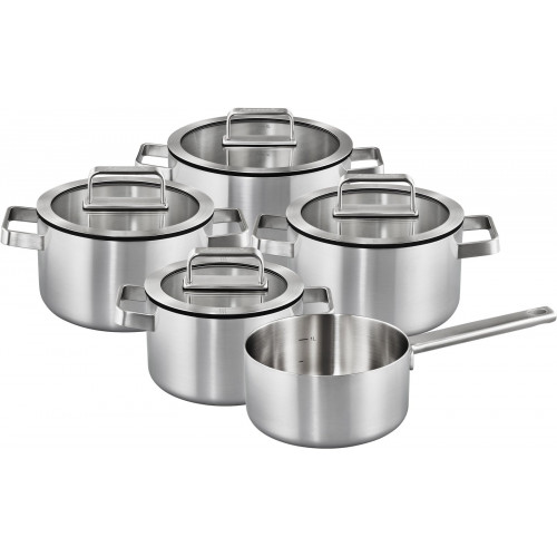 Hanseatic Topf-Set »PREMIUM« Set, Kochtopf 1x 16 cm / 2x 20 cm / 1x 24 cm, Stielkasserolle 16 cm, 9 Stk. tlg. Edelstahl