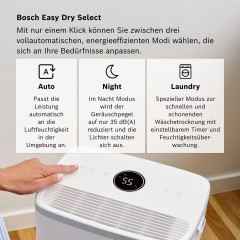 BOSCH Dry 2000 Luftenfeuchter Weiß (178 Watt, Raumgröße: 24 m²)