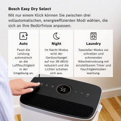 BOSCH Dry 4000 Luftenfeuchter Weiß (285 Watt, Raumgröße: 33 m²)