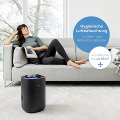 BEURER LB 300 PLUS Luftbefeuchter Schwarz (26 Watt, Raumgröße: 45 m³)