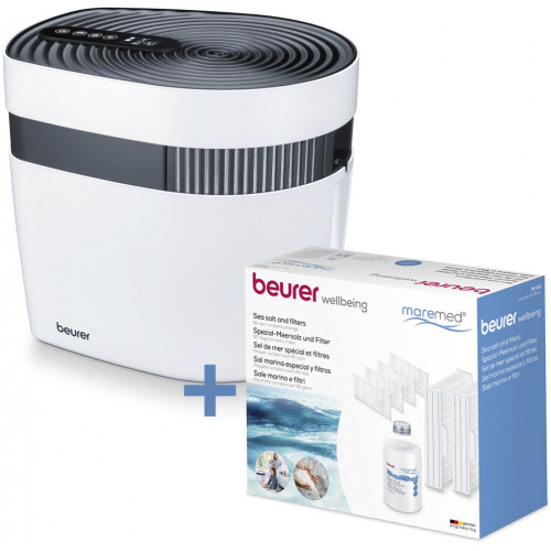 BEURER Kombigerät Luftbefeuchter und -reiniger »Maremed MK500 Meeresklimagerät, mit Filter und Salz« für 50 qm Räume Simuliert Meeresklima für Zuhause, mit ergiebiger Luftbefeuchtung