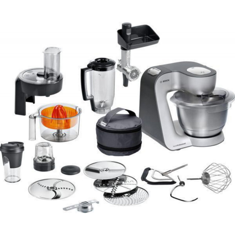 BOSCH MUM 59 S 81 DE HOMEPROFESSIONAL Küchenmaschine Silber/Anthrazit (Rührschüsselkapazität: 3,9 l, 1000 Watt)