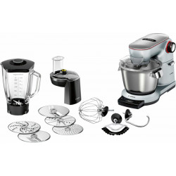 BOSCH Küchenmaschine »OptiMUM MUM9DT5S41« integrierter Timer, diverses Zubehör, Knethaken, Schlag-, Silikonbesen