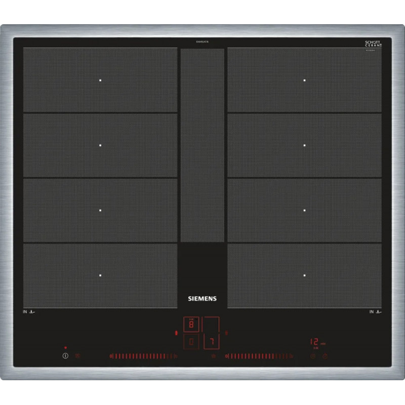 Siemens EX645LYC1E iQ700 Einbau-Induktionskochfeld autark 60cm Edelstahl-Rahmen