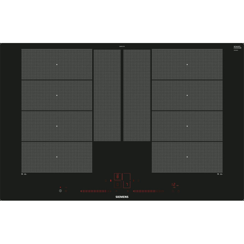 Siemens EX801LYC1E iQ700 Induktionskochfeld 80 cm Schwarz, flächenbündig (integriert)