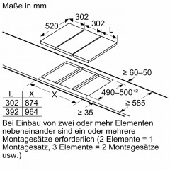 Siemens ET375FFP1E iQ300 Einbau-Kochfeld autark 30cm Design-Rahmen