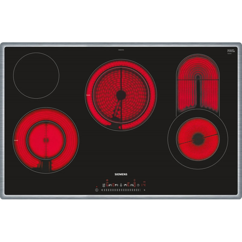 Siemens ET845FCP1D iQ300 Glaskeramik-Kochfeld, 80 cm, mit Rahmen aufliegend