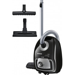Siemens VSZ4GMJUBI - Schwarz-Silber Siemens VSZ4GMJUBI - Schwarz-Silber