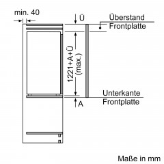SIEMENS KI41RVFE0 iQ300 Einbaukühlschrank (204 l, E, 1221 mm hoch, Weiß)