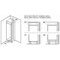 SIEMENS KI42LVFE0 iQ300 Einbaukühlschrank (187 l, E, 1221 mm hoch, Weiß)