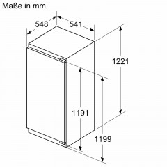 SIEMENS KI42LVFE0 iQ300 Einbaukühlschrank (187 l, E, 1221 mm hoch, Weiß)