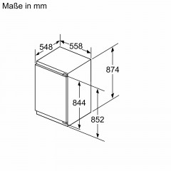 SIEMENS KI21RADD1 iQ500 Einbaukühlschrank (136 l, D, 874 mm hoch, Weiß)
