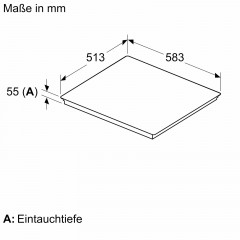 Siemens EH645HFB1E iQ300 Induktionskochfeld 60 cm Schwarz, Mit Rahmen aufliegend