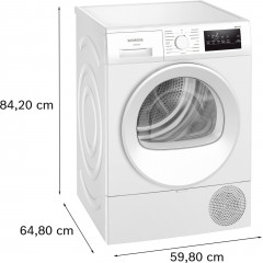 SIEMENS WT45HVA4 Wärmepumpentrockner iQ300 (8,0 kg, Weiß)