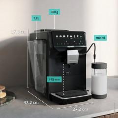 SIEMENS TP555EM7 EQ500 iAroma Kaffeevollautomat Klavierlack schwarz