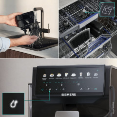 SIEMENS TP555EM7 EQ500 iAroma Kaffeevollautomat Klavierlack schwarz