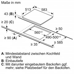 BOSCH NKN 645 GA 2 E Elektrokochfeld (583 mm breit, 4 Kochfelder)
