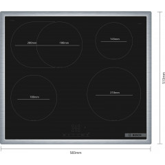 Bosch PIF64RBB5E Serie 4 Induktionskochfeld 60 cm Schwarz