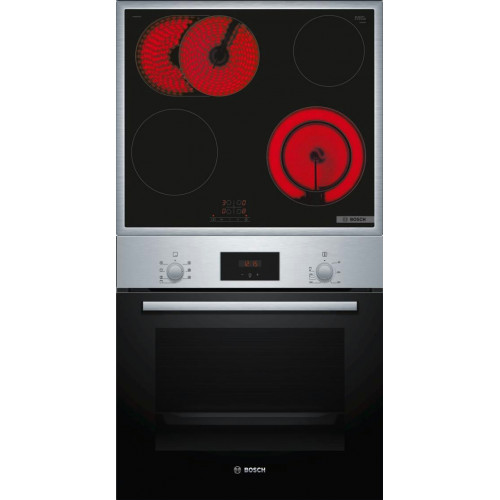 BOSCH HBD231VR61 Serie 2/Serie 4, Backofenset (Glaskeramikkochfeld, A, 66 l)