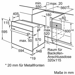 BOSCH HBD231VR61 Serie 2/Serie 4, Backofenset (Glaskeramikkochfeld, A, 66 l)