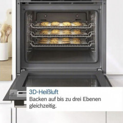 BOSCH Elektro-Herd-Set »HEF133BS1« mit Teleskopauszug nachrüstbar ecoClean Direct Weniger Reinigungsaufwand dank CleanCoating