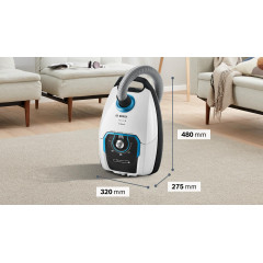 BOSCH BGB75XSIL Serie 8 ProSilence Staubsauger, maximale Leistung: 650 Watt