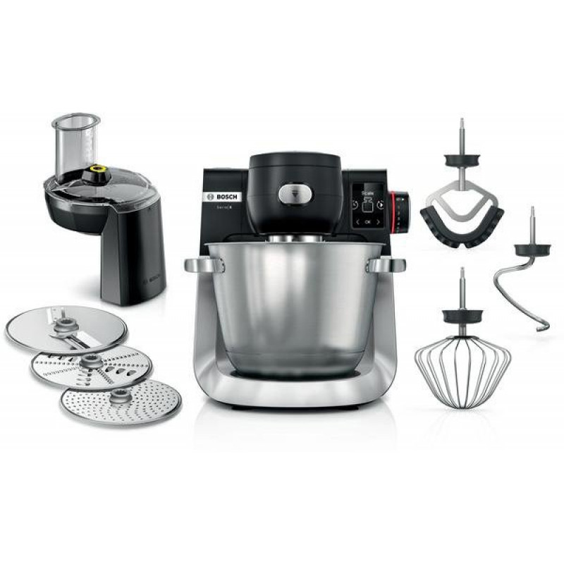 BOSCH MUMS6ZS13D Serie 6, mit Waage, Küchenmaschine Jet black matt (Rührschüsselkapazität: 5,5 l, 1600 Watt)
