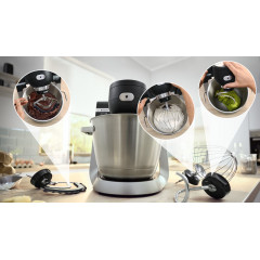BOSCH MUMS6ZS13D Serie 6, mit Waage, Küchenmaschine Jet black matt (Rührschüsselkapazität: 5,5 l, 1600 Watt)