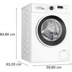 BOSCH Waschmaschine Serie 2 »WGE0240V« 7 kg 1400 U/min Active Water Plus, Zeiterparnis durch Speed Perfect, LED-Display