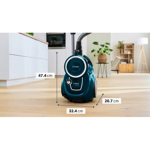 Bosch Serie 6 beutelloser Staubsauger ProFamiliy Blau