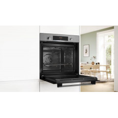 Bosch HBA514BS3 Serie 4 Einbaubackofen, 71 l Volumen, bis 275 °C